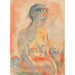 Reproduction of the painting Female nude sitting in backlight - Edvard Munch