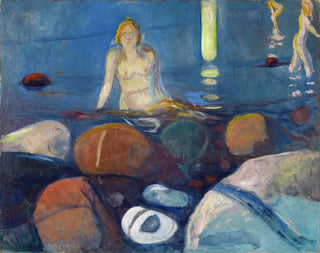 Summer Night Painting, mermaid - Edvard Munch — artwork view