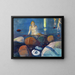 Summer Night Painting, mermaid - Edvard Munch — framed artwork on a wall