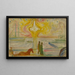 Sunrise in the port - Edvard Munch — framed artwork on a wall