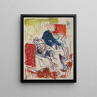 The Death of the Bohemian - Edvard Munch — framed artwork on a wall