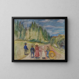 The Fairy Tale Forest - Edvard Munch — framed artwork on a wall
