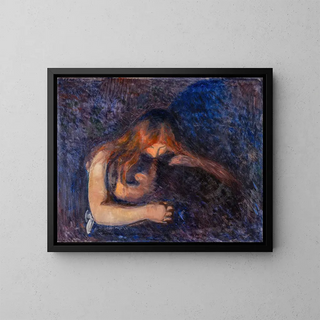 The Vampire - Edvard Munch — framed artwork on a wall