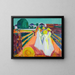 Les Femmes sur le Pont - Edvard Munch — framed artwork on a wall