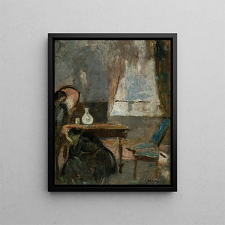 The hospital room - Edvard Munch — framed artwork on a wall
