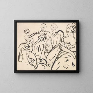 The Pet Pig - Edvard Munch — framed artwork on a wall