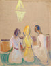 Three young women sitting - Edvard Munch — artwork view