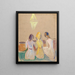 Three young women sitting - Edvard Munch — framed artwork on a wall
