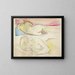 Deux nus couchés - Edvard Munch — framed artwork on a wall