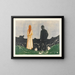Two Human Beings, the Solitaires - Edvard Munch — framed artwork on a wall