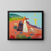 Deux femmes sur le rivage II - Edvard Munch — framed artwork on a wall