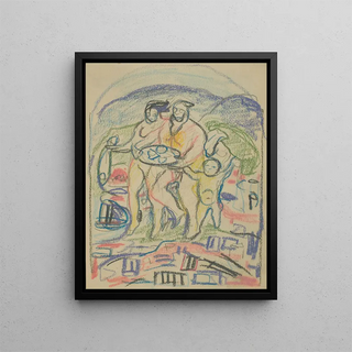 Untitled 10 - Edvard Munch — framed artwork on a wall