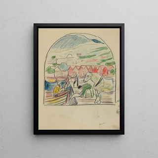 Untitled 14 - Edvard Munch — framed artwork on a wall