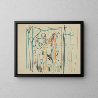 Untitled 21 - Edvard Munch — framed artwork on a wall