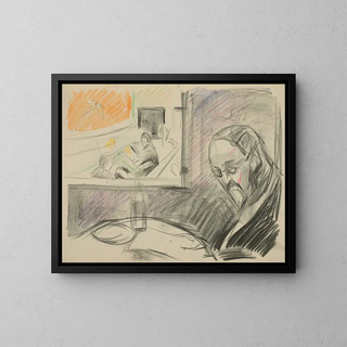 Untitled 22 - Edvard Munch — framed artwork on a wall