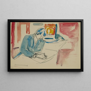Untitled 27 - Edvard Munch — framed artwork on a wall