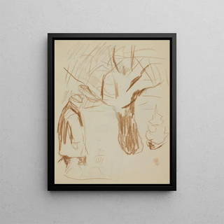 Untitled 5 - Edvard Munch — framed artwork on a wall