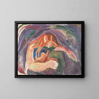 Vampire Painting - Edvard Munch — framed artwork on a wall