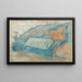 Village by the Sea - Edvard Munch — framed artwork on a wall