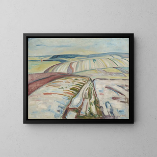 Winter Painting in Elgersburg - Edvard Munch — framed artwork on a wall