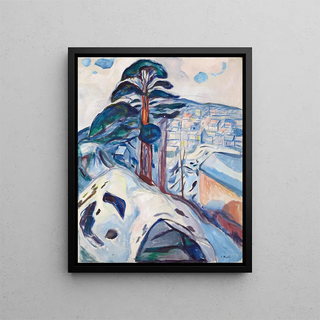 L'hiver à Kragerø - Edvard Munch — framed artwork on a wall