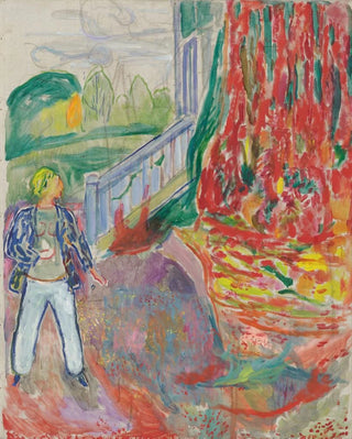 Woman near the veranda - Edvard Munch — artwork view