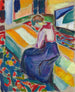 Woman sitting on a sofa - Edvard Munch — artwork view
