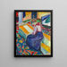 Woman sitting on a sofa - Edvard Munch — framed artwork on a wall