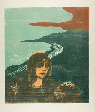 The Head of a Woman Against the Shore - Edvard Munch — artwork view