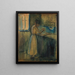 Young woman washing herself - Edvard Munch — framed artwork on a wall