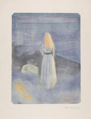 Young woman on the beach - Edvard Munch — artwork view