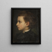 Boy in profile Study - Edvard Persus — framed artwork on a wall