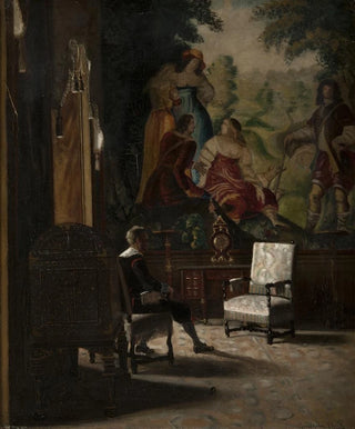 Gripsholm has been involved since the king's singing chamber with a male figure from the staff - Edvard Persus — artwork view
