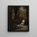Gripsholm has been involved since the king's singing chamber with a male figure from the staff - Edvard Persus — framed artwork on a wall