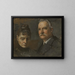 Portrait of a man and a woman - Edvard Persus — framed artwork on a wall