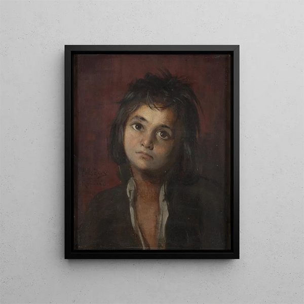 Study of a Roman Boy - Edvard Persus — framed artwork on a wall