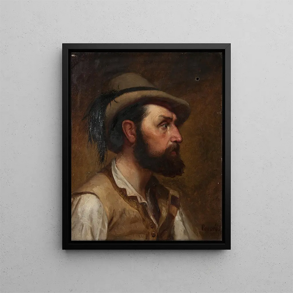 Self-portrait as a Hunter - Edvard Persus — framed artwork on a wall