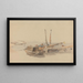 Bateaux de pêche au mouillage - Edward Angelo Goodall — framed artwork on a wall
