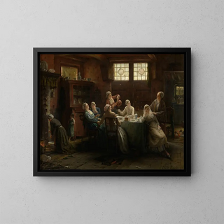 A little teasing - Edward Antoon Portielje — framed artwork on a wall
