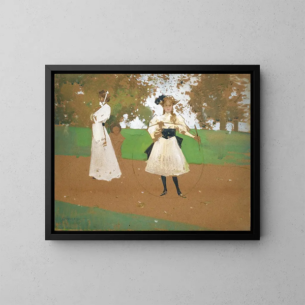 Gardens of Kensington - Edward Arthur Walton — framed artwork on a wall