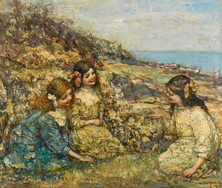 Souffler le pissenlit - Edward Atkinson Hornel — artwork view