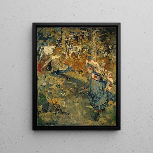 Summer Painting - Edward Atkinson Hornel — framed artwork on a wall