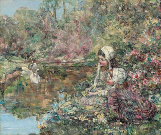 Les bois du lac - Edward Atkinson Hornel — artwork view