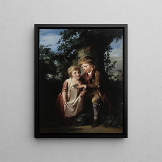 Les Dénicheurs - Edward Bird — framed artwork on a wall