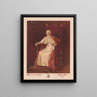 Léon XIII, Pontiff Maximus, Year XIV of the pontificate - Edward Brandus Co — framed artwork on a wall