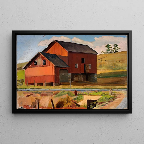Ferme de Bluemont - Edward Bruce — framed artwork on a wall