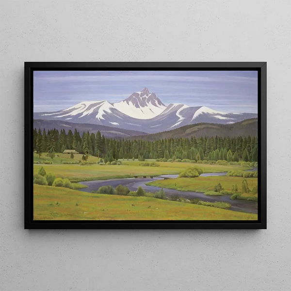 in the Cascade Mountains - Edward Bruce — framed artwork on a wall