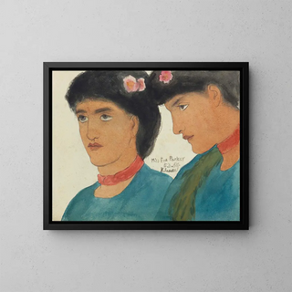 Mademoiselle Eva Parker Kilauea, Hawaiian Islands - Edward Clifford — framed artwork on a wall