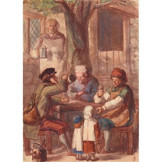 Reproduction of the painting Les cordonniers et ferblantiers sont les meilleurs buveurs de bière - Edward Dalziel