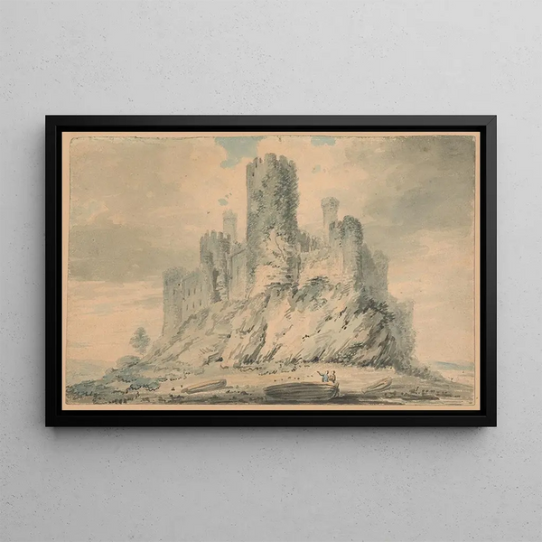 Château de Conway, Caernarvonshire - Edward Dayes — framed artwork on a wall